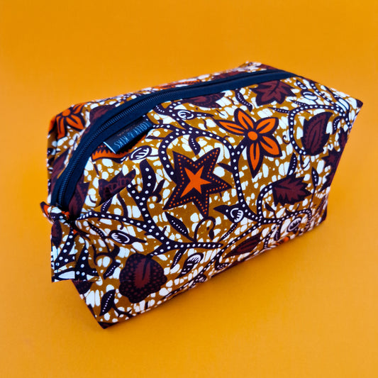 African Print Toiletry Wash Bag | Kwesi Print
