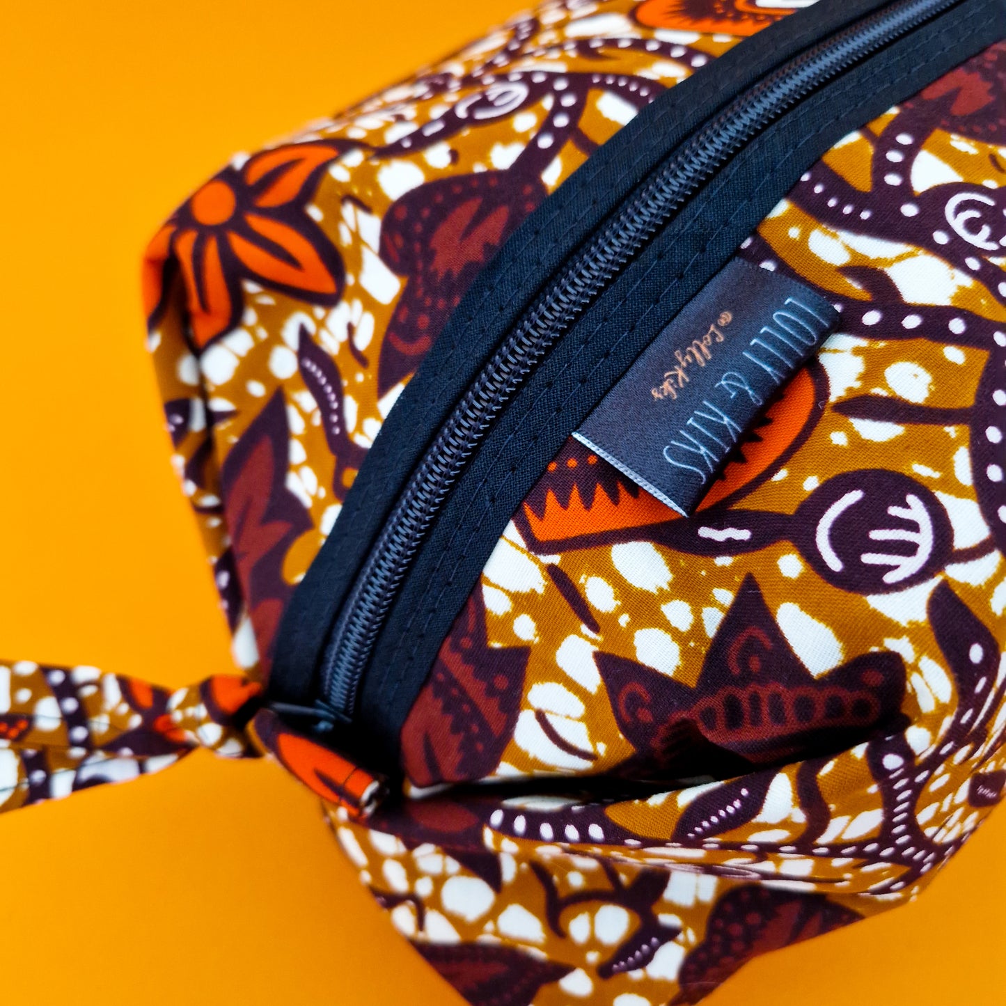 African Print Toiletry Wash Bag | Kwesi Print