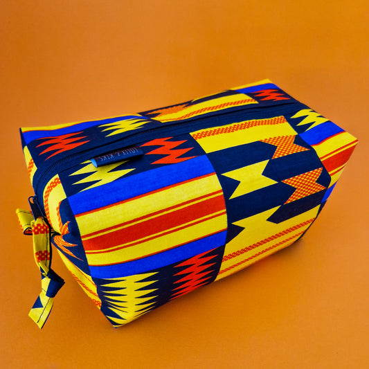 African Print Toiletry Wash Bag | Kojo Print
