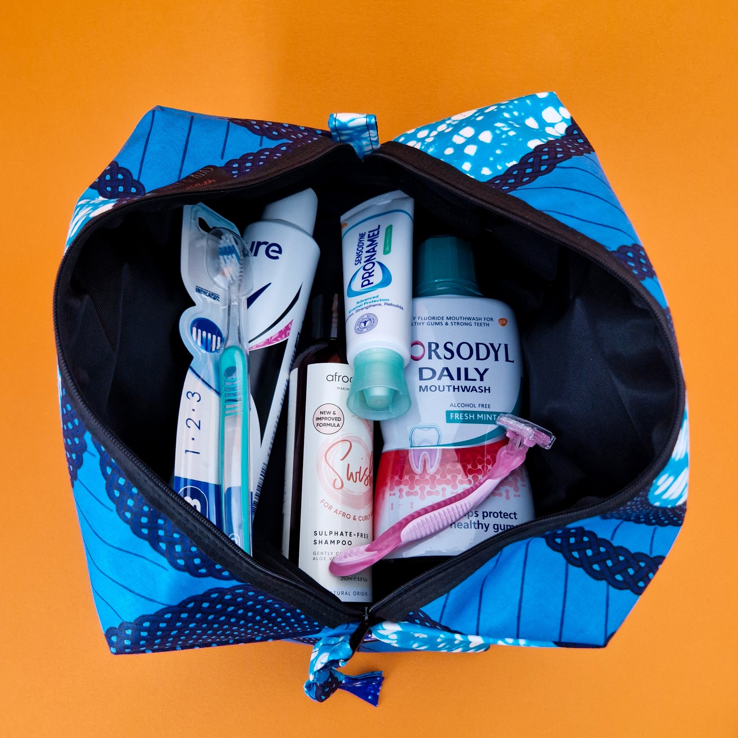 African Print Toiletry Wash Bag | Adedapo Print
