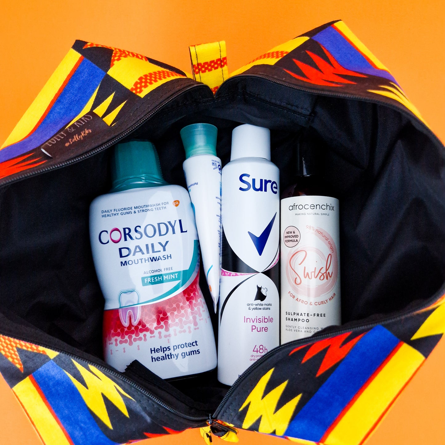 African Print Toiletry Wash Bag | Kojo Print