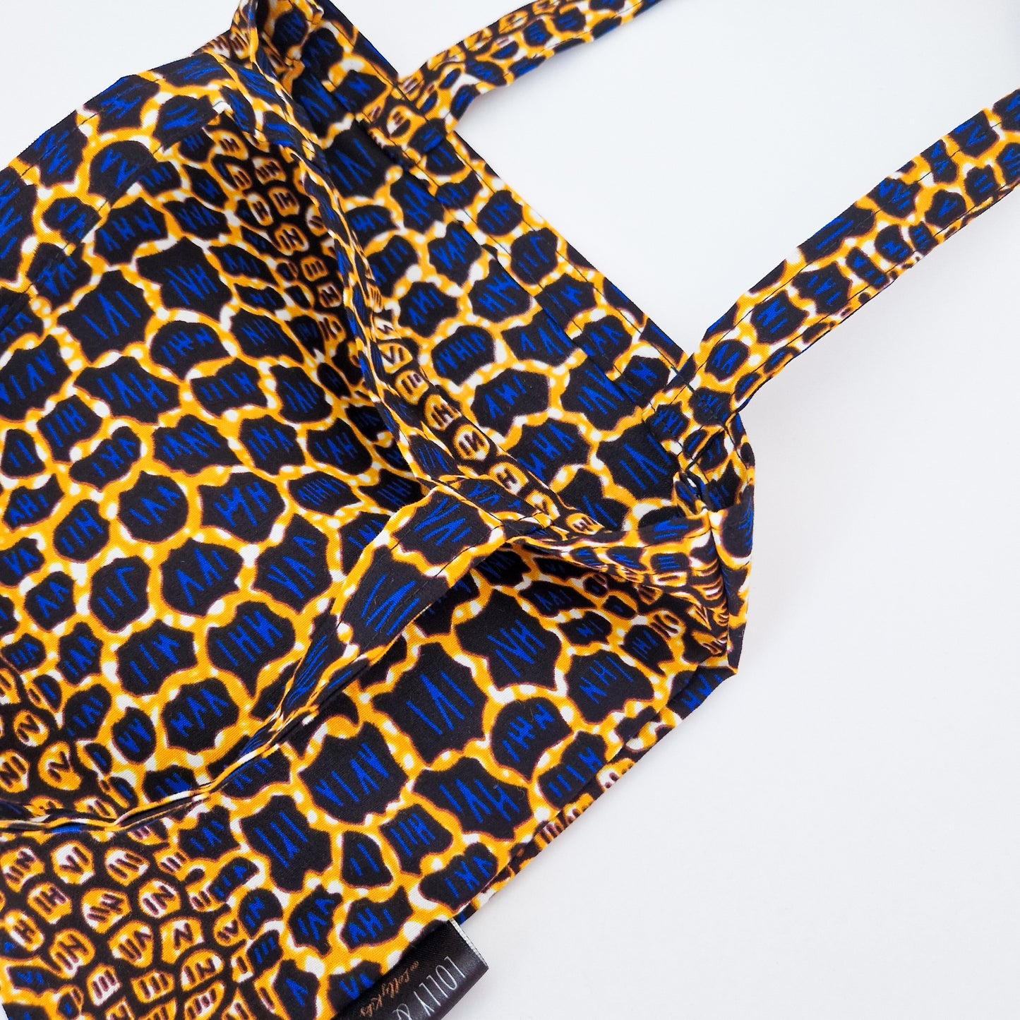 Mini African Print Tote | Blue Rere Print