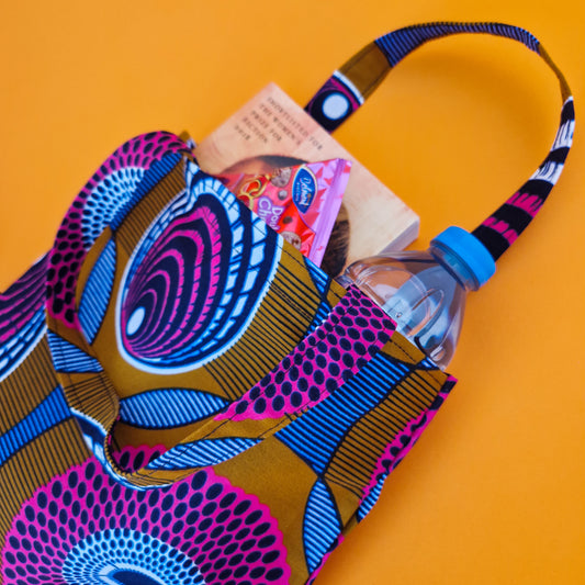 Mini African Print Tote | Pink Bukayo Print