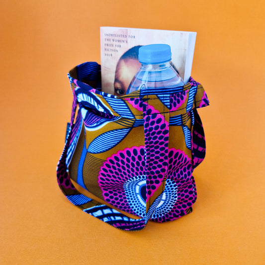 Mini African Print Tote | Pink Bukayo Print
