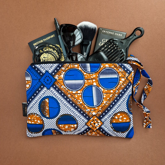 Large African Print Zip Pouch | Bolande Print