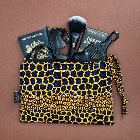 Large African Print Zip Pouch | Rere Print