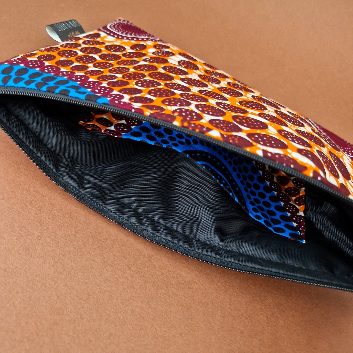 Large African Print Zip Pouch | Oba Print