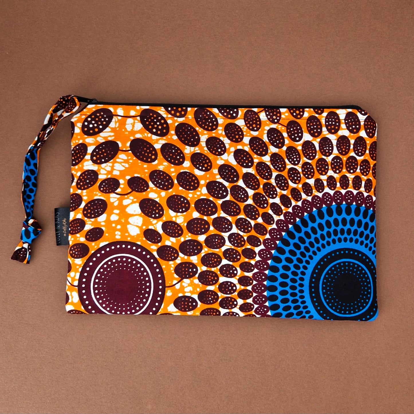 Large African Print Zip Pouch | Oba Print