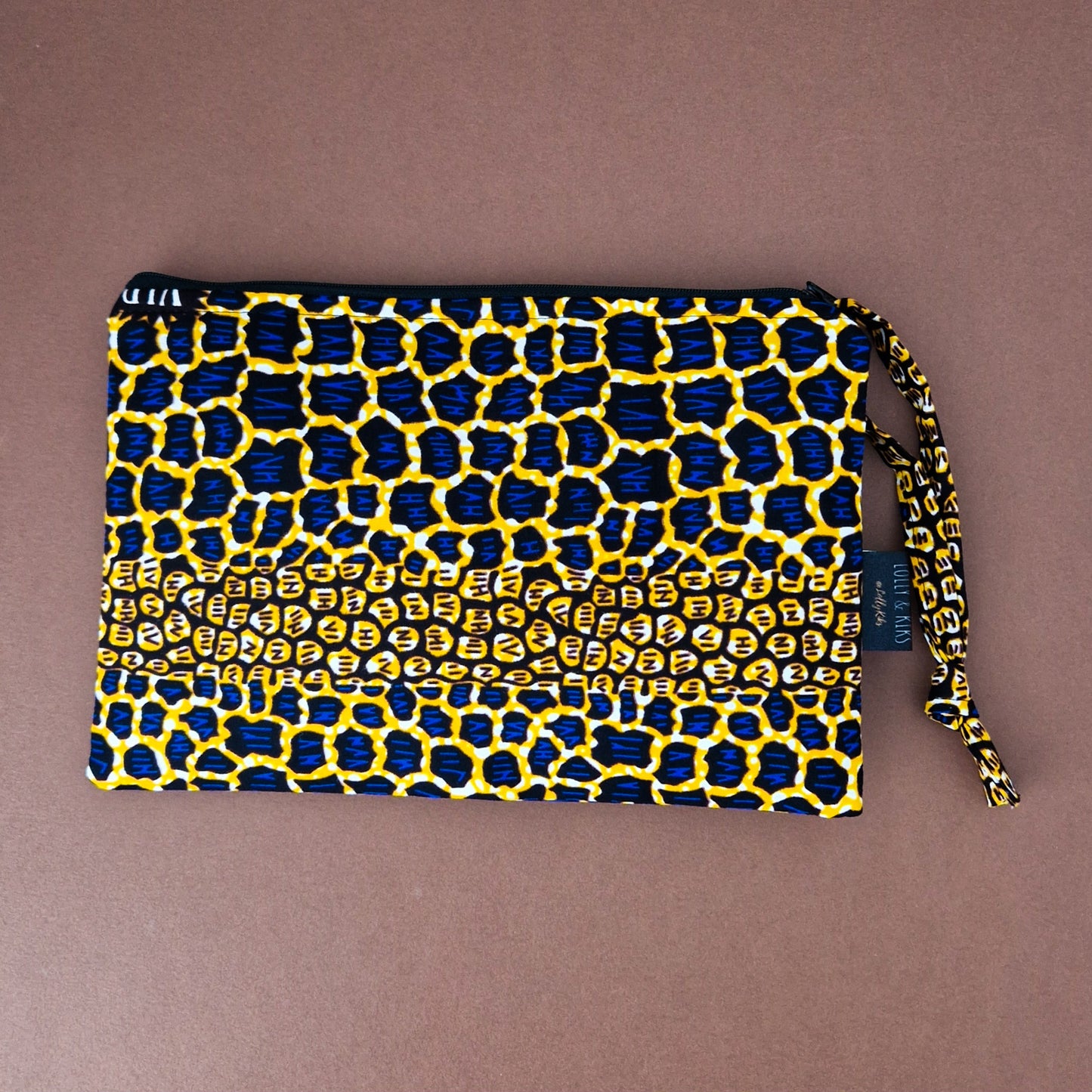 Large African Print Zip Pouch | Rere Print