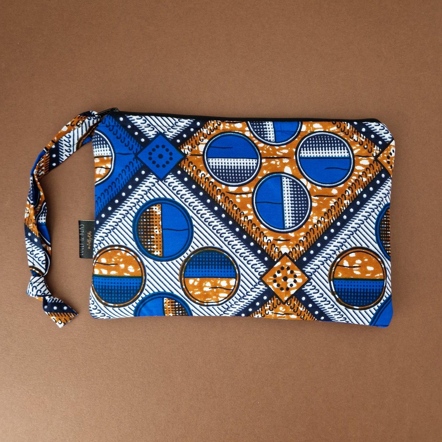 Large African Print Zip Pouch | Bolande Print
