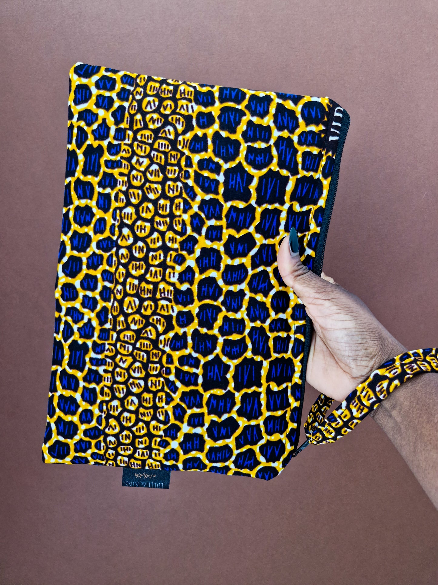 Large African Print Zip Pouch | Rere Print