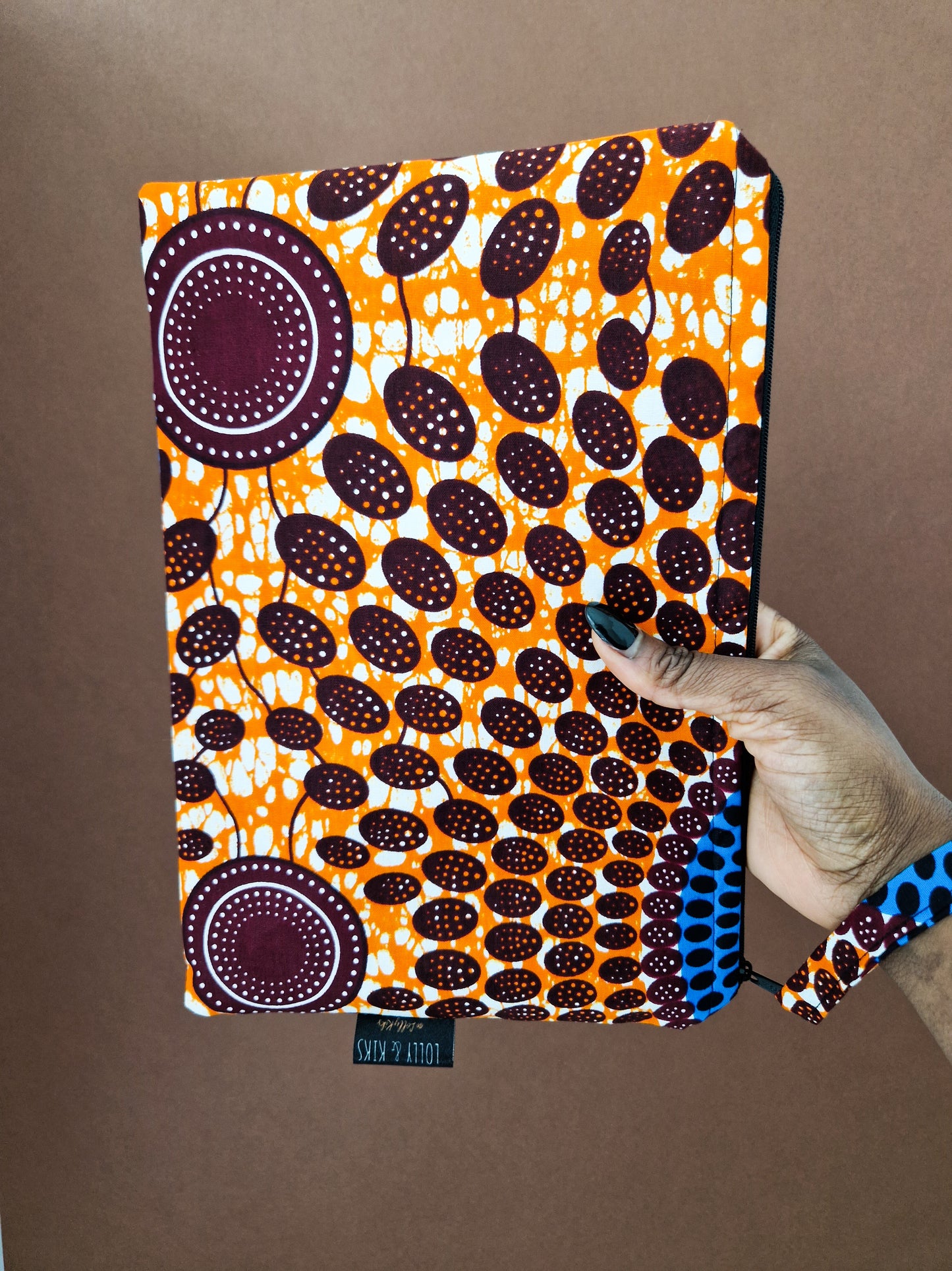 Large African Print Zip Pouch | Oba Print