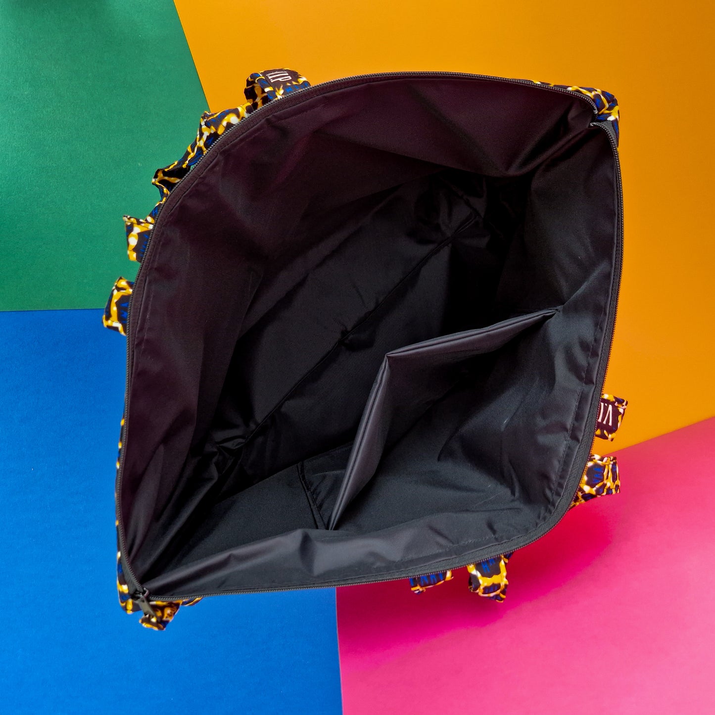 Spacious African Print Zipped Tote | Rere Print