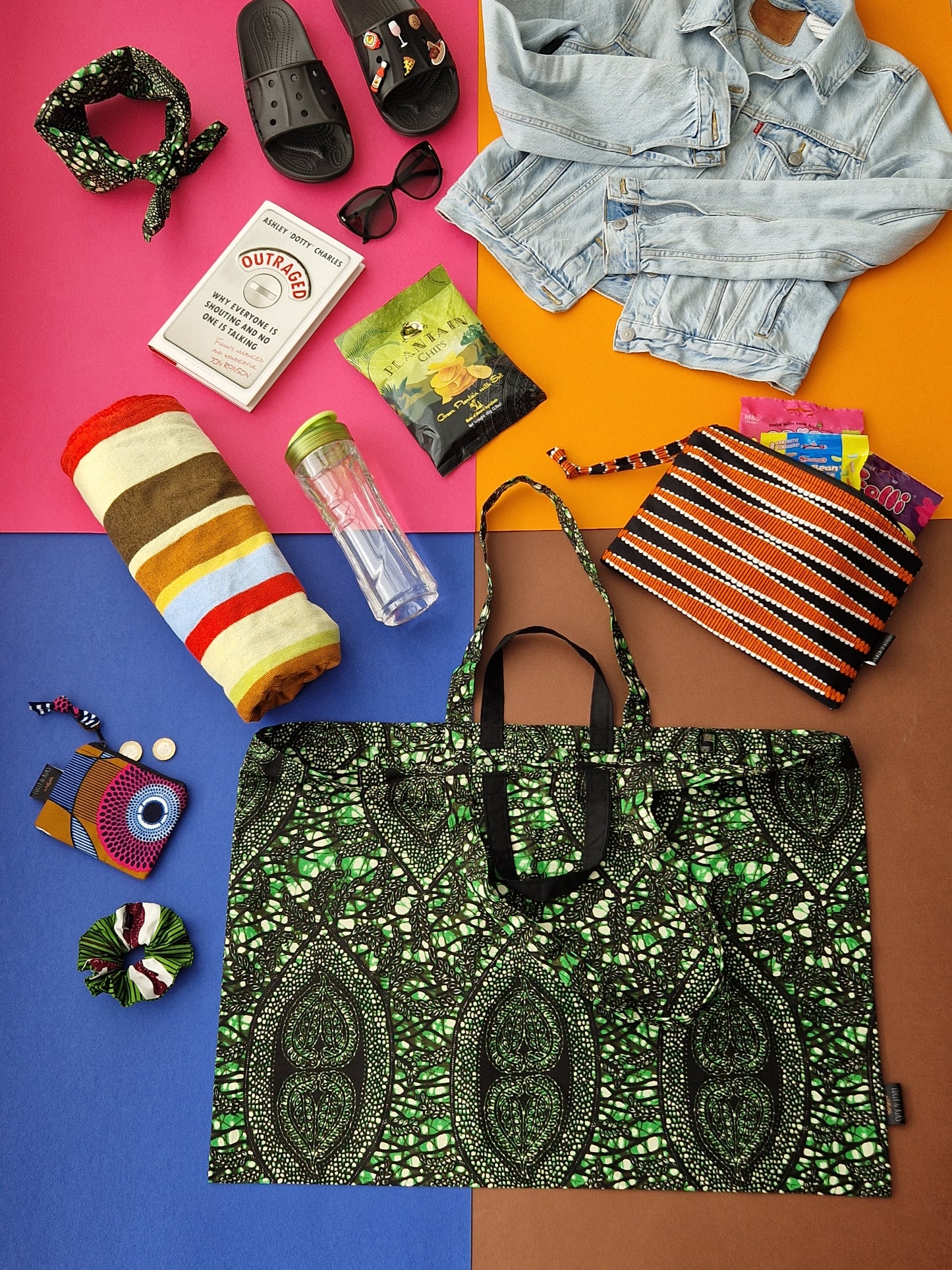 Extra Large African Print Tote Bag | Nkechi Print
