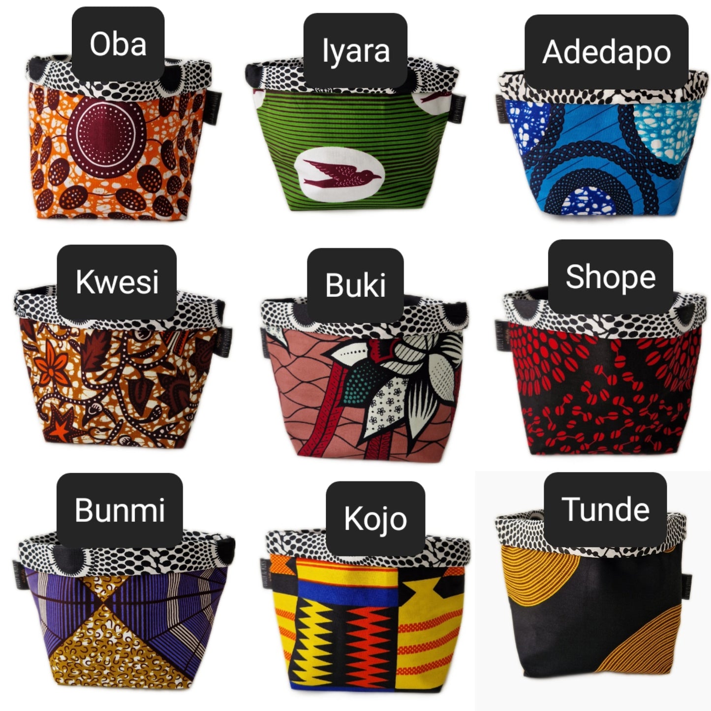Small African Print Fabric Basket | Choose Your Print