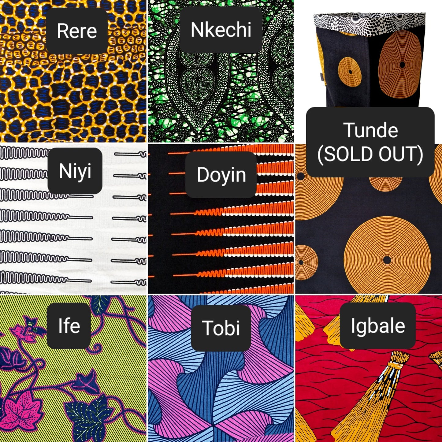 XL African Print Fabric Basket | Choose Your Print