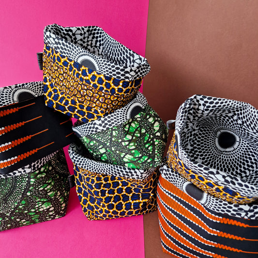 African Print Fabric Basket | Doyin Print