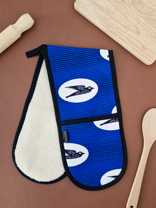 African Print Oven Gloves | Iyara Blue Print