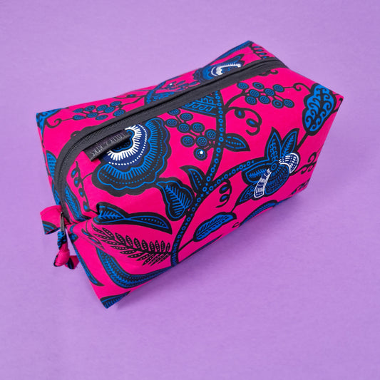 Large African Print Toiletry Wash Bag | Omolara Print