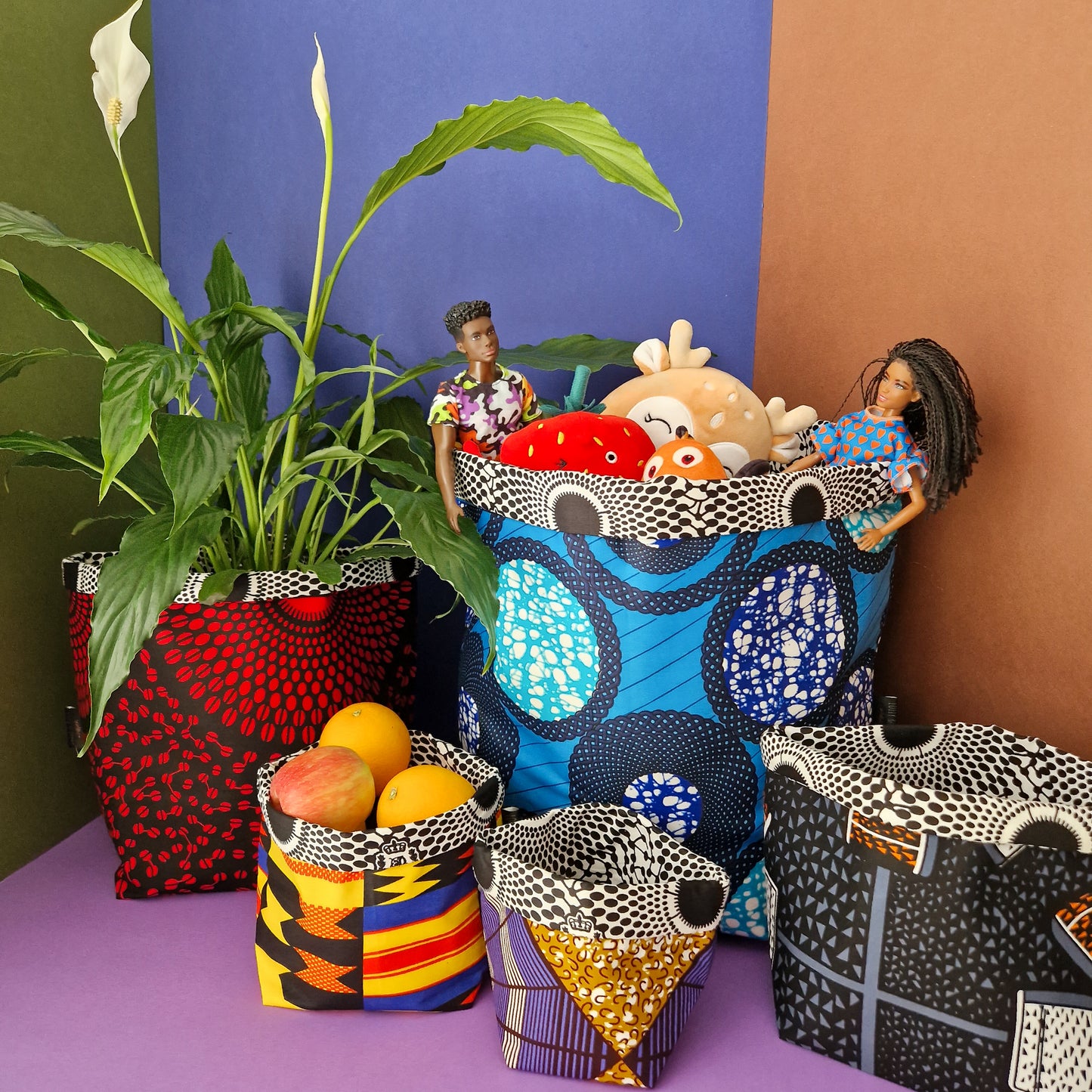 African Print Fabric Basket | Adedapo Print