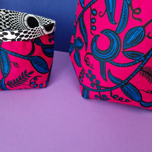 African Print Fabric Basket | Omolara Print