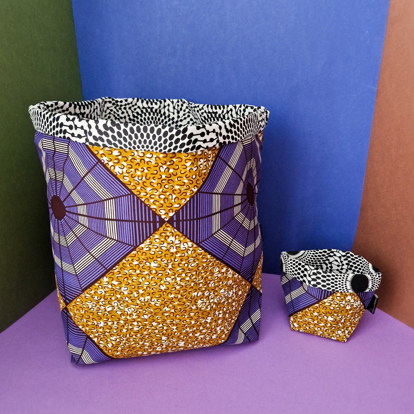 African Print Fabric Basket | Bunmi Print