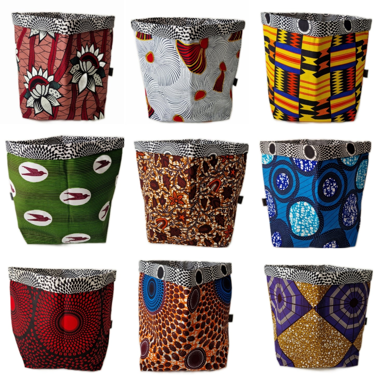 XL African Print Fabric Basket | Choose Your Print