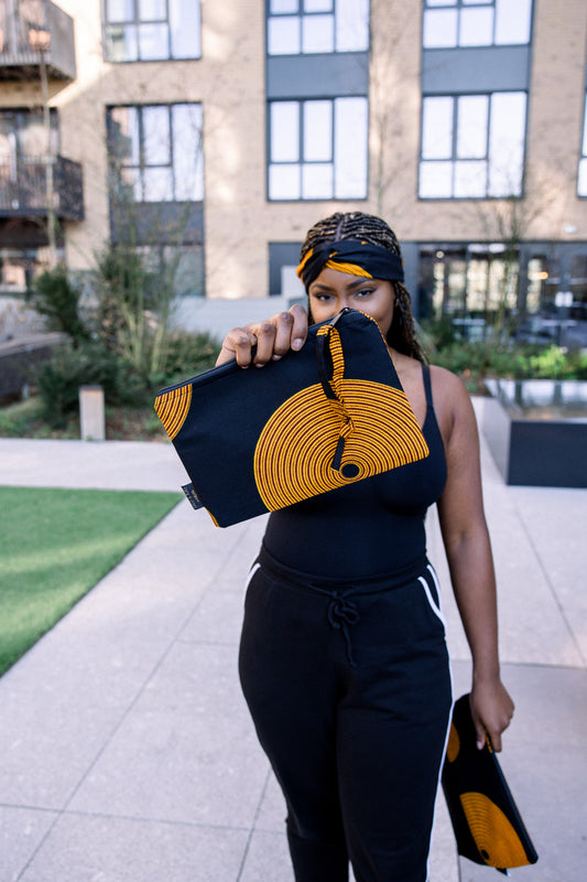 Large African Print Zip Pouch | Tunde Print