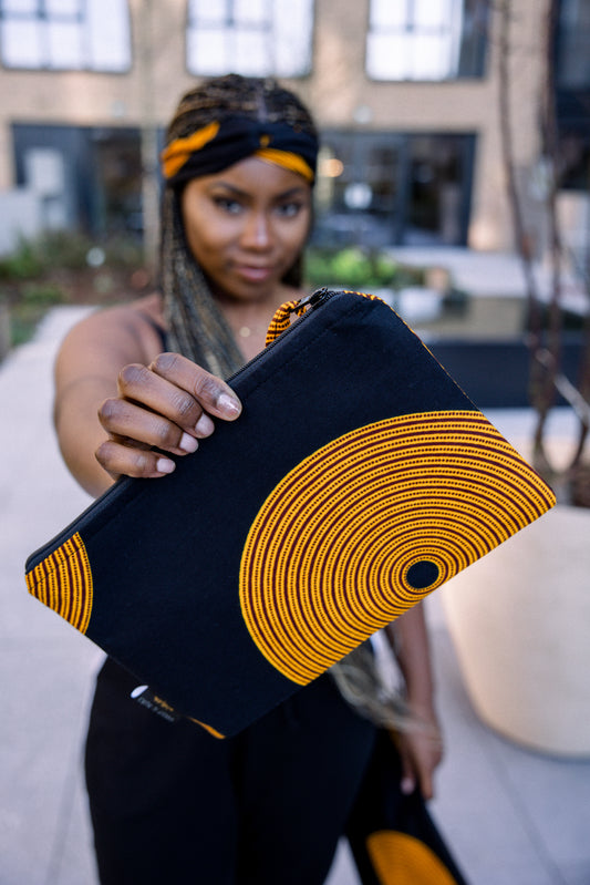 Large African Print Zip Pouch | Tunde Print