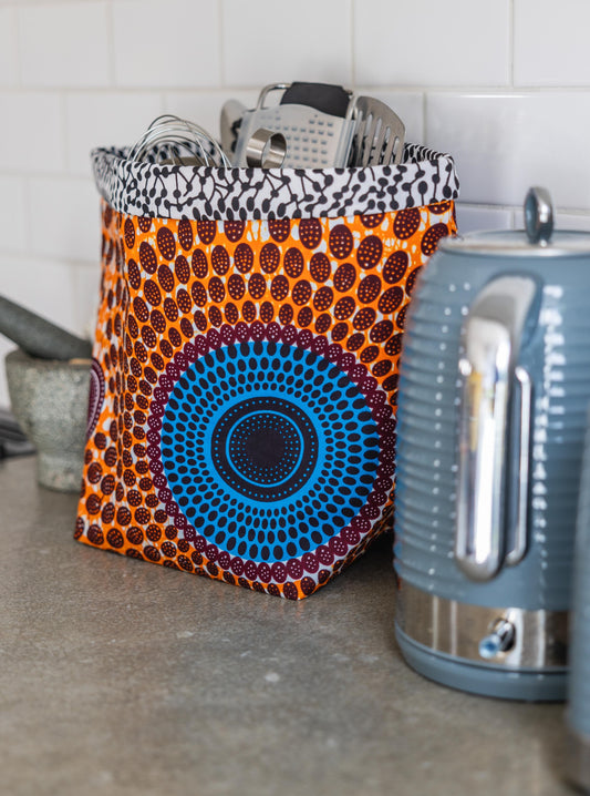 African Print Fabric Basket | Oba Print