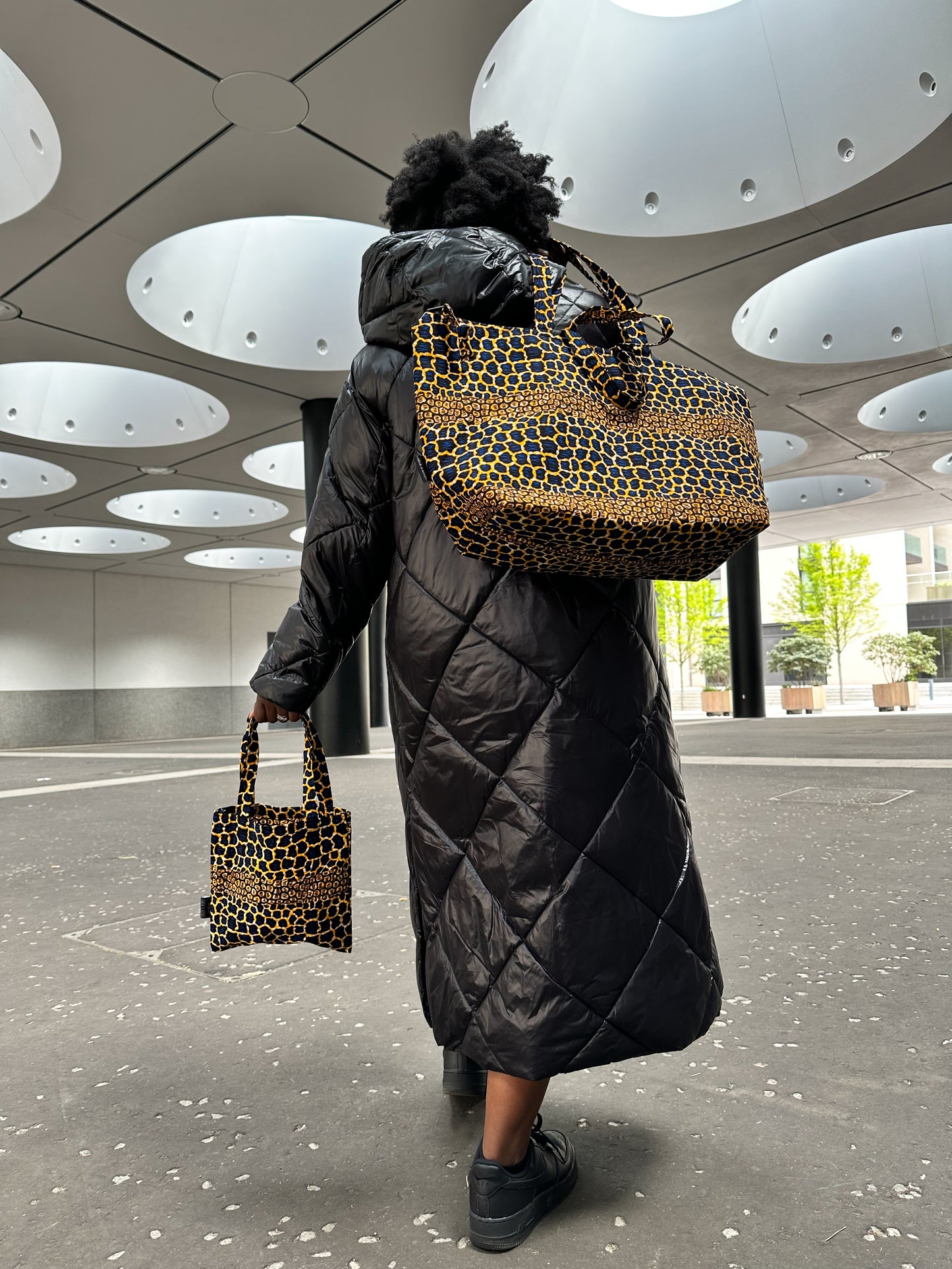 Mini African Print Tote | Blue Rere Print