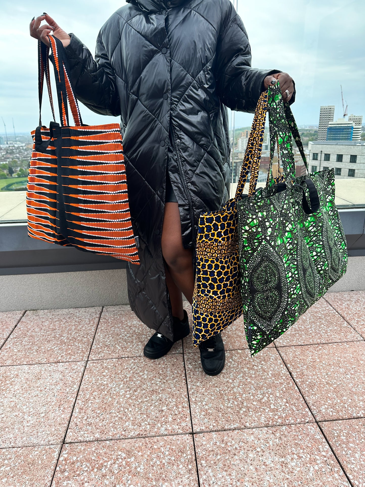 Extra Large African Print Tote Bag | Nkechi Print