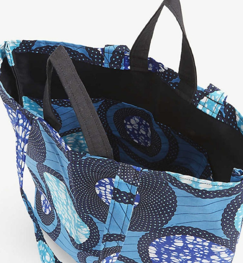 Inner of blue Adedapo Limited Edition lined tote bag