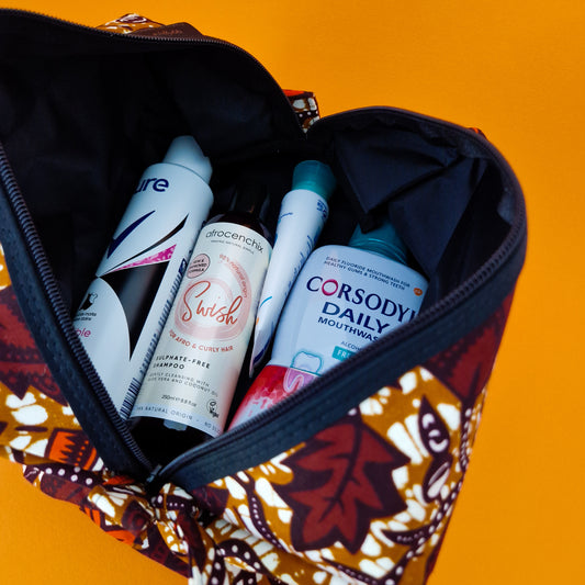 African Print Toiletry Wash Bag | Kwesi Print