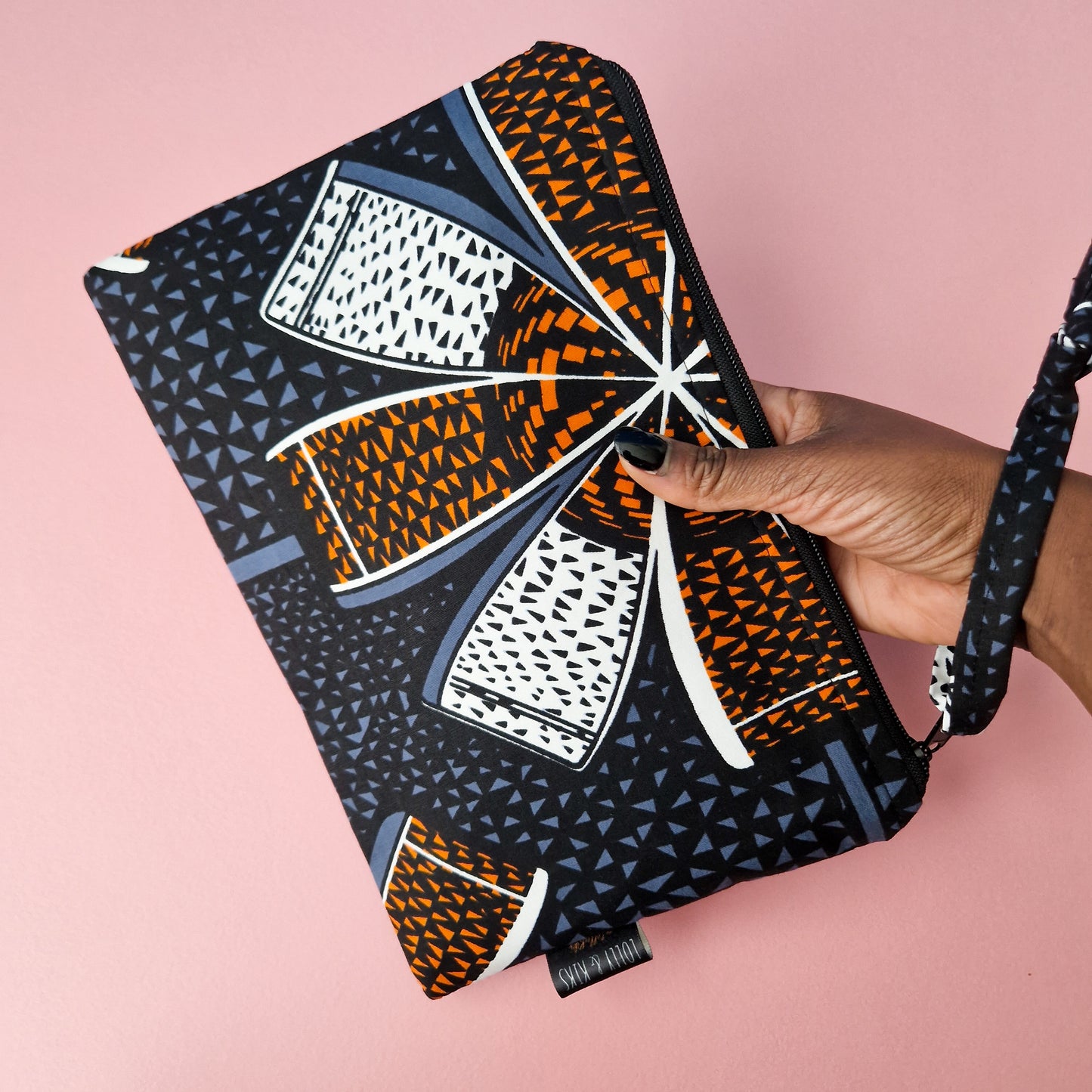 Large African Print Zip Pouch | Deji Print