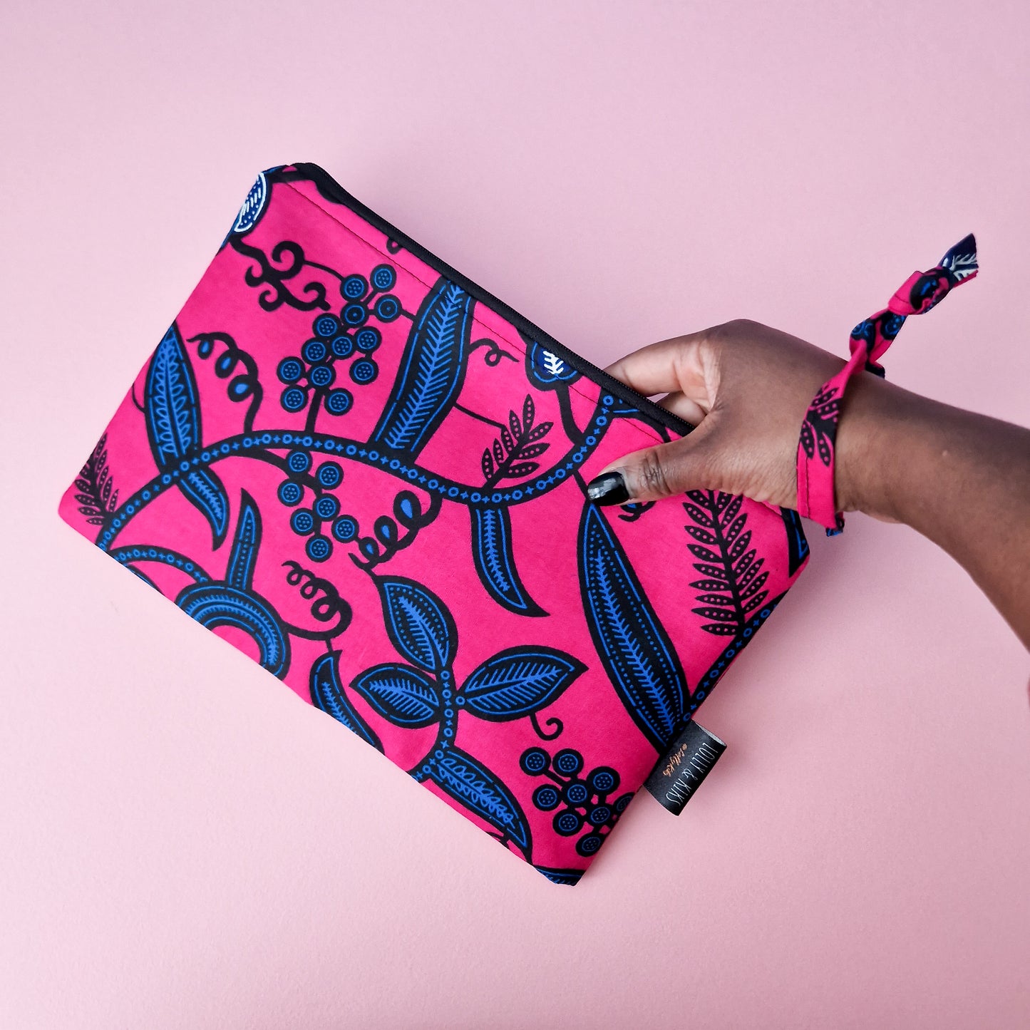 Large African Print Zip Pouch | Omolara Print