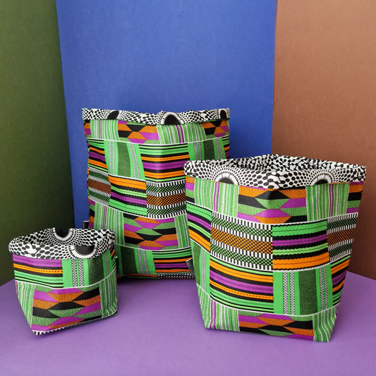 African Print Fabric Basket | Kofi Print