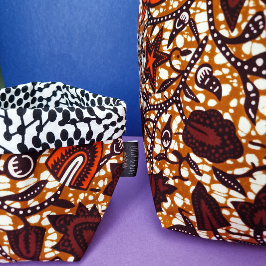 African Print Fabric Basket | Kwesi Print