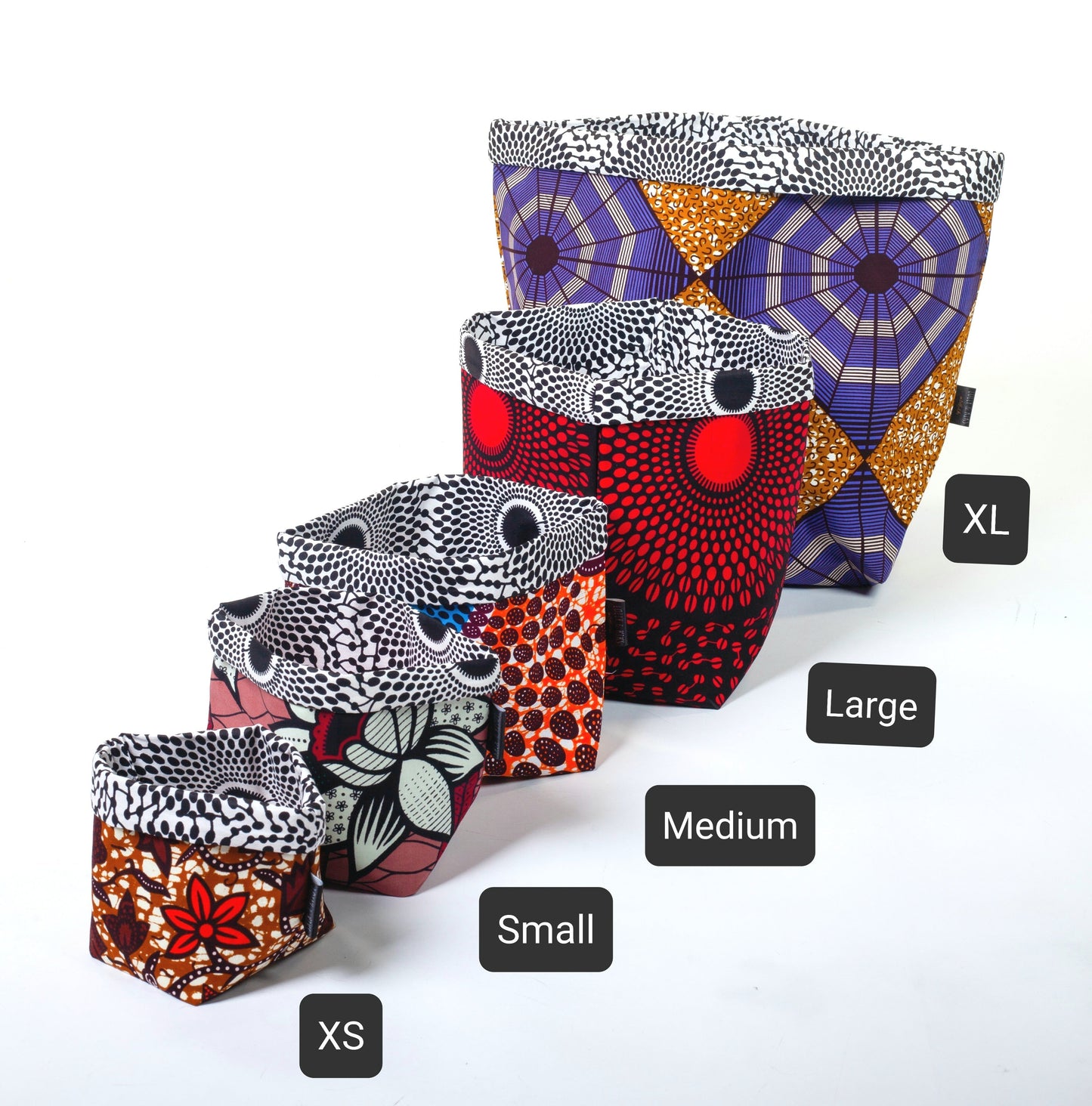 African Print Fabric Basket | Kwesi Print