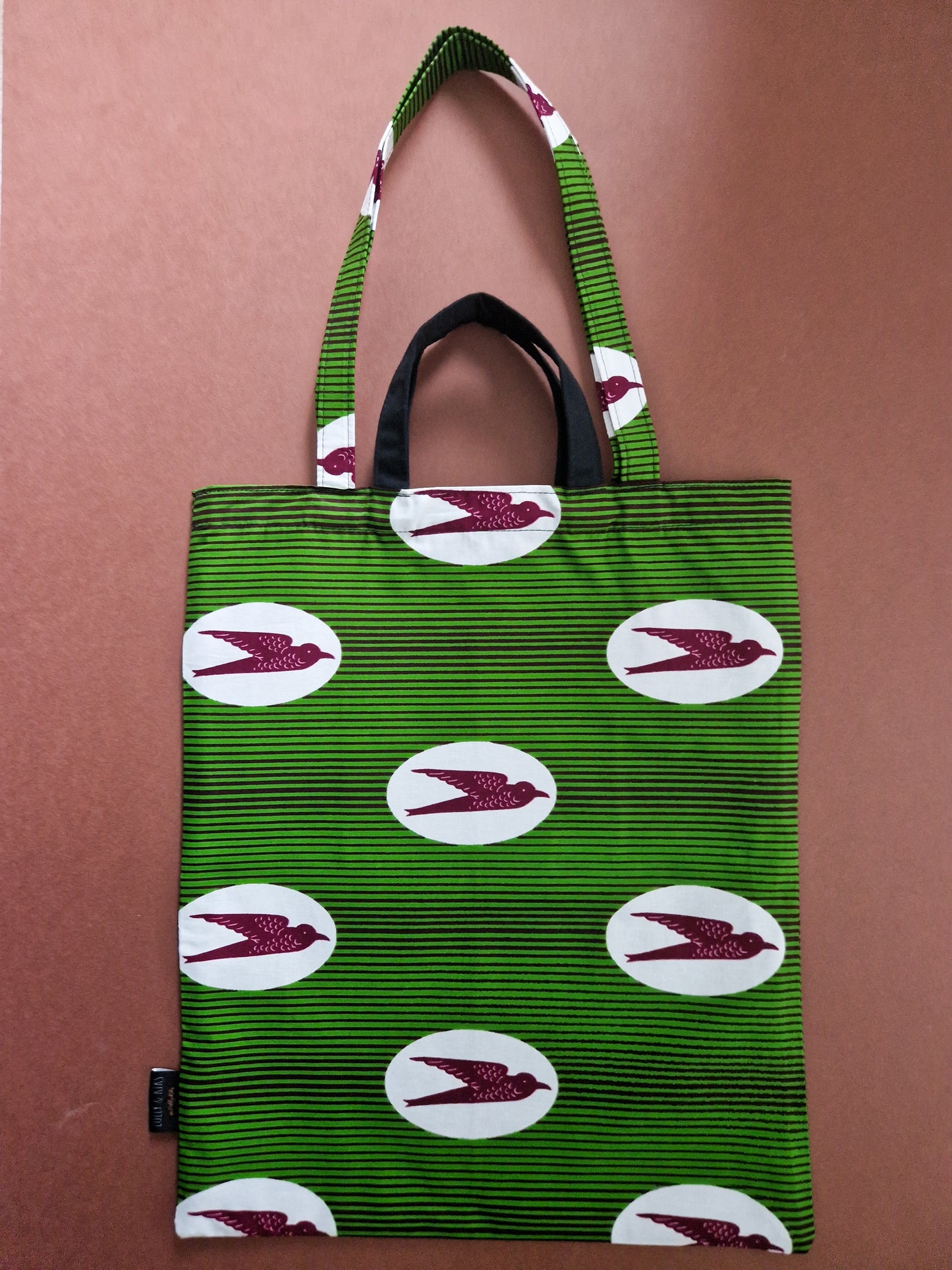 African Print Tote Bag | Iyara Green Print