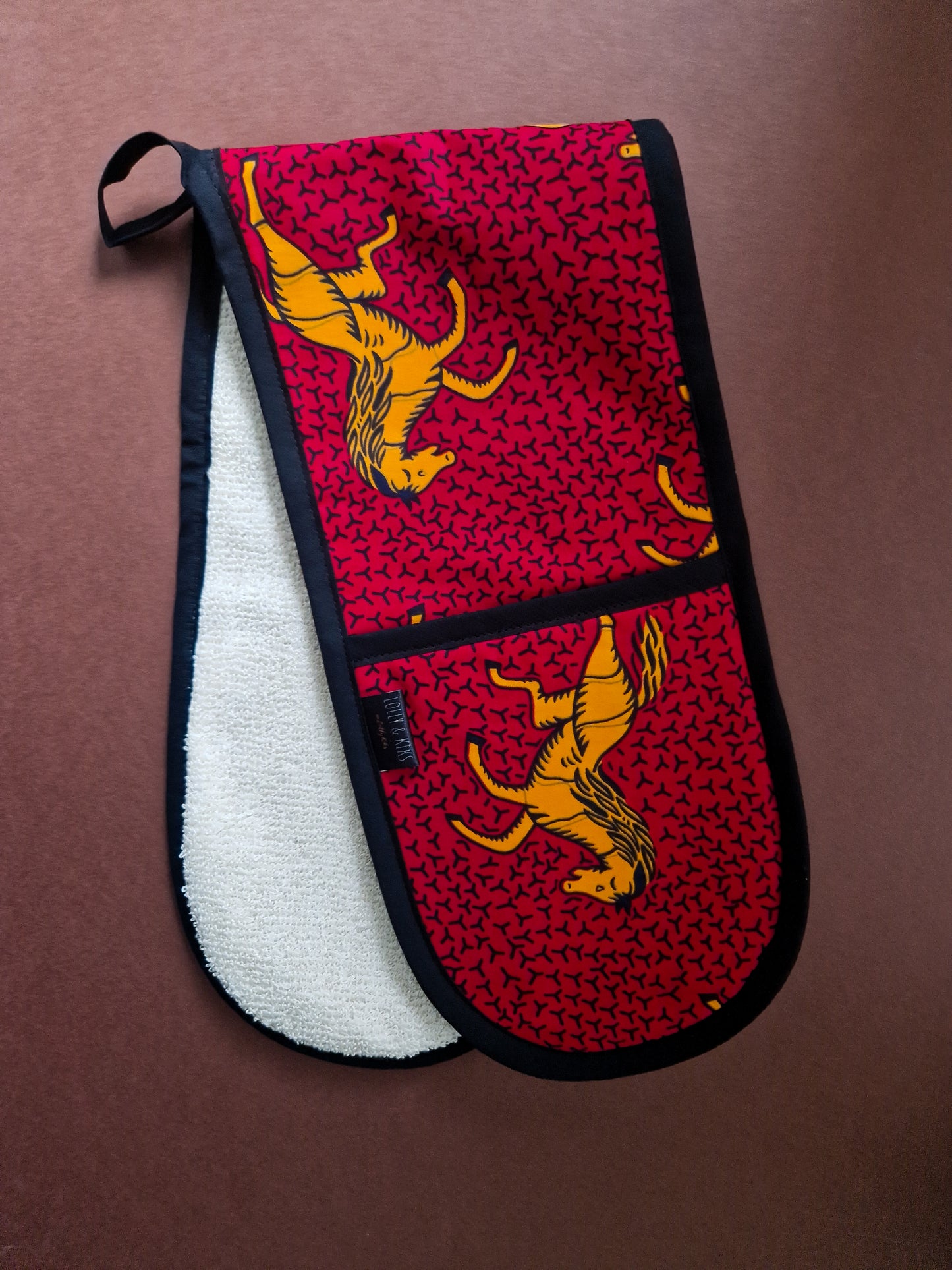 African Print Oven Gloves | Abi Horse Print