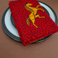 Large African Print Napkin | x1 Red Abi Print