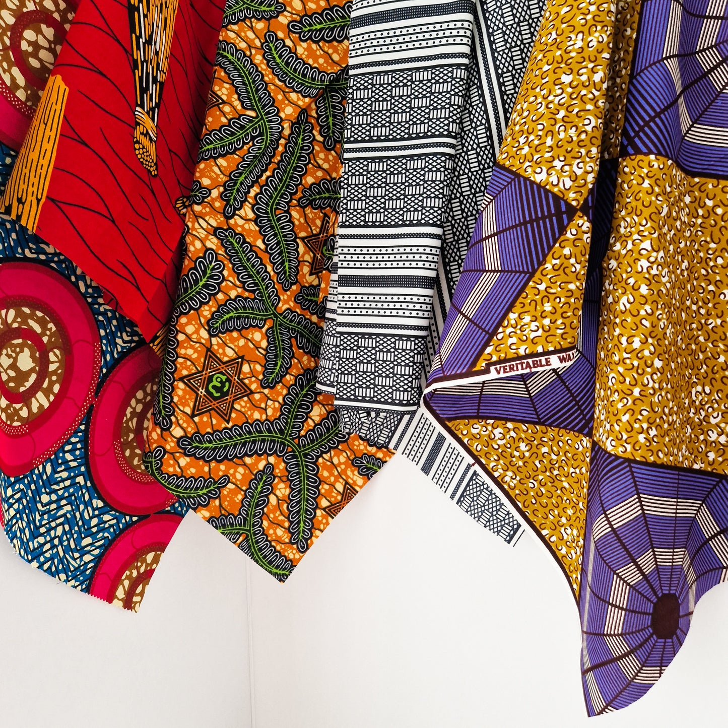 African Print Fabric Fat Quarters x5 Pack | 60×56cm (23x22")