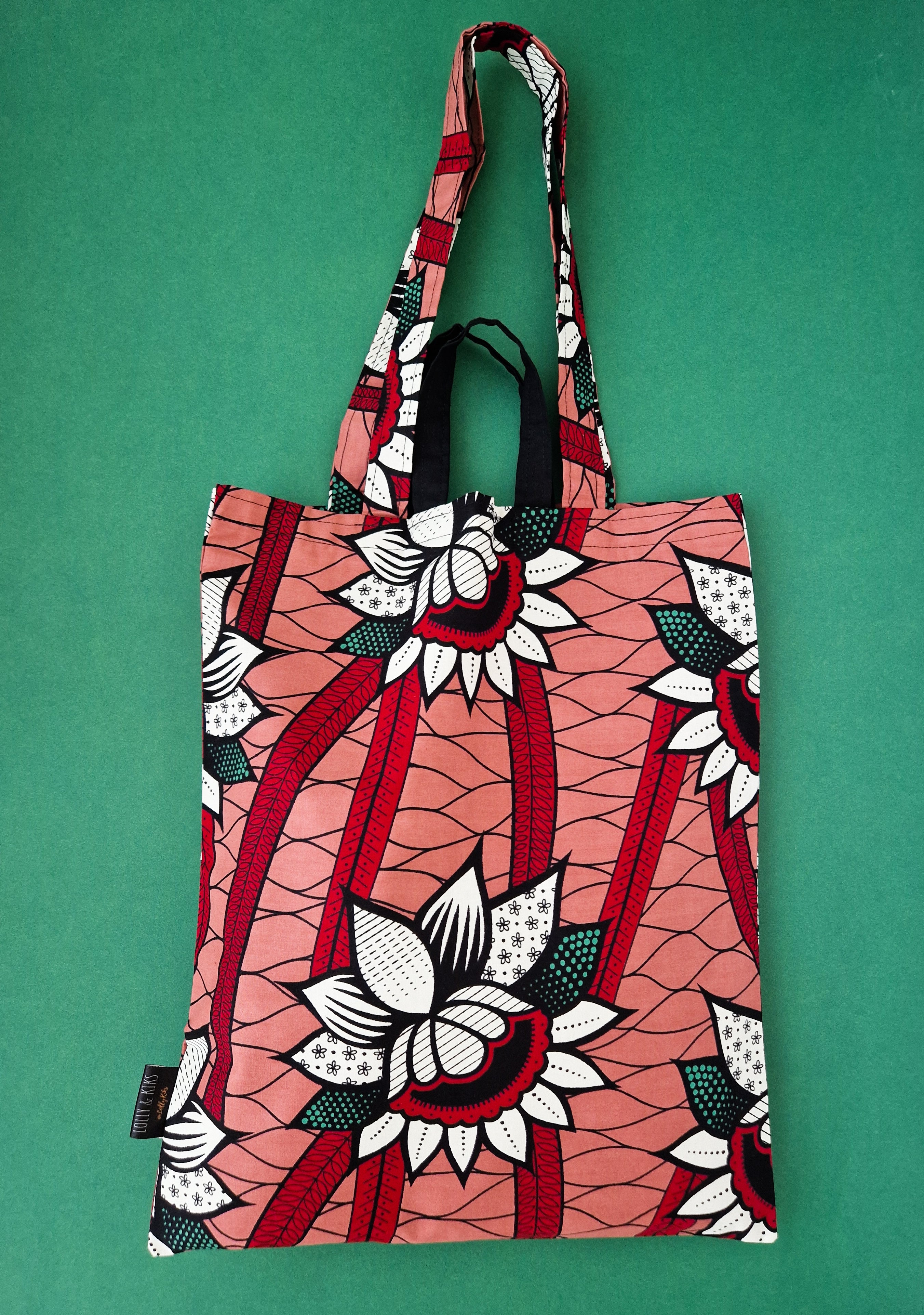 African Print Tote Bag Buki Print Lolly Kiks