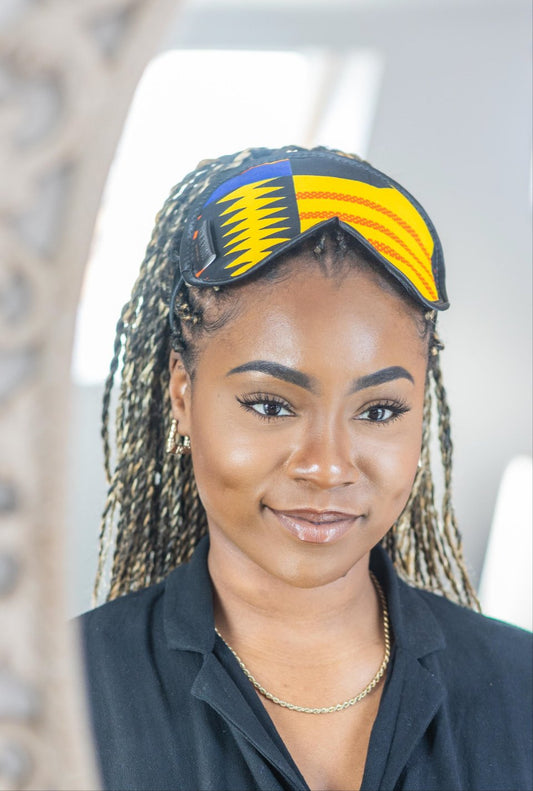 yellow kente sleep eyemask
