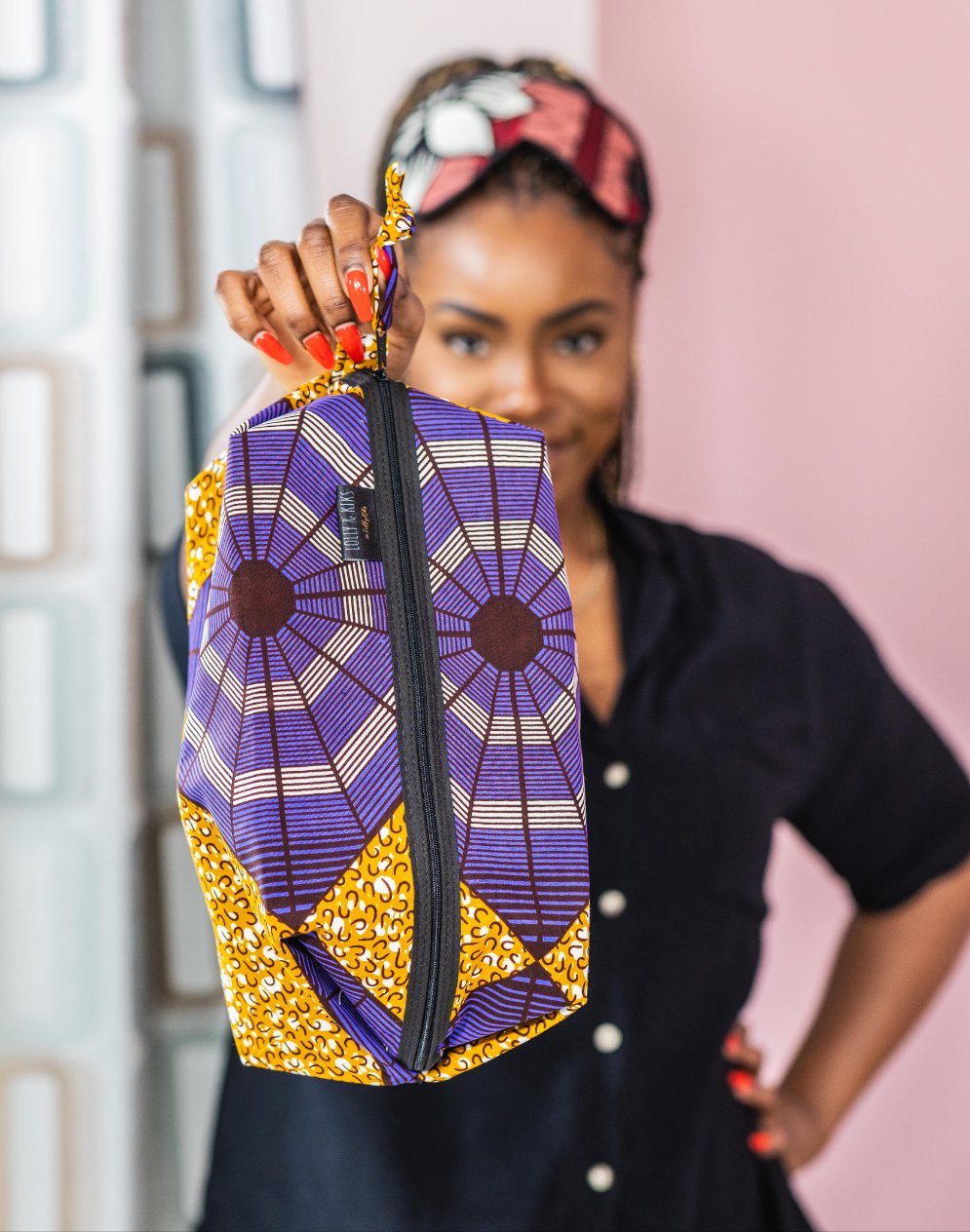 Large African Print Toiletry Wash Bag | Bunmi Print