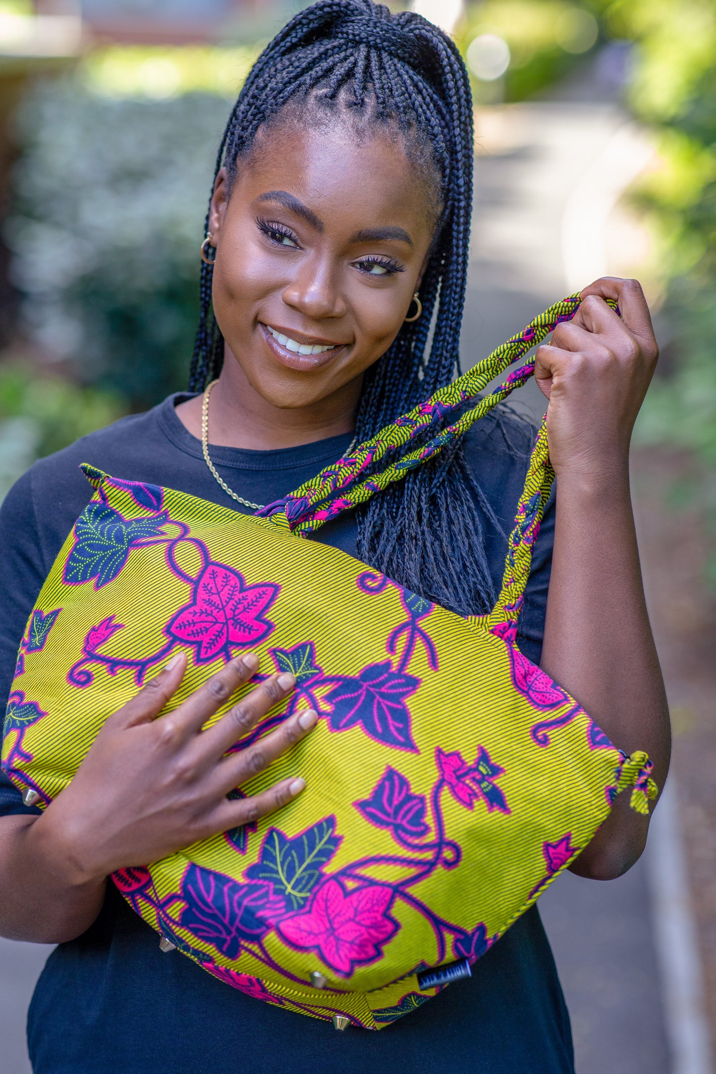 African Print Handbag with Braided Handles | Choose Your Print