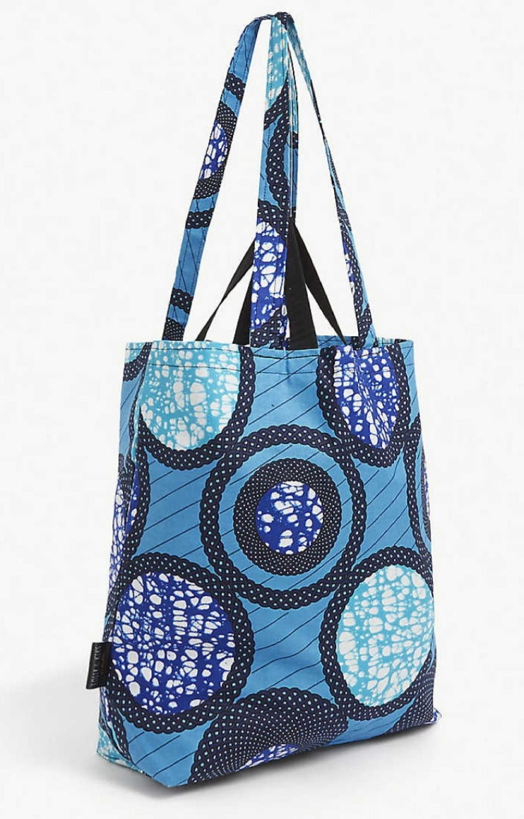 Blue Adedapo tote bag with inner lining